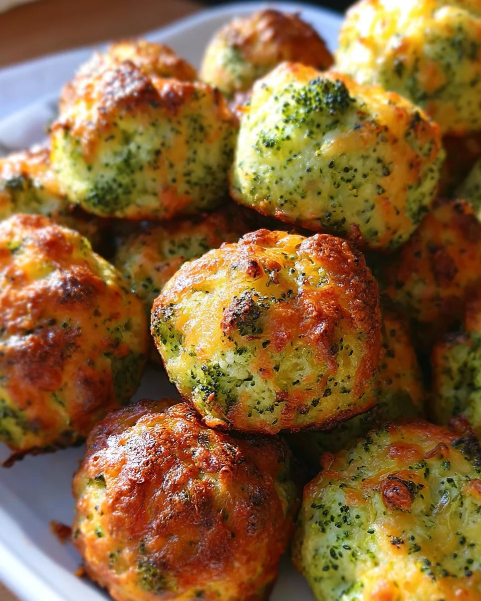 Baked Broccoli Cheese Balls 19 Baked