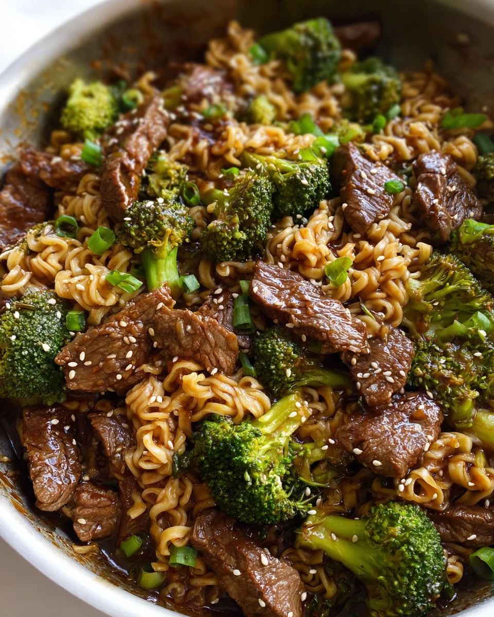 Beef and Broccoli Ramen Stir Fry