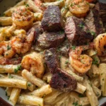 Blackened Steak and Shrimp Alfredo 18 Blackened Steak and Shrimp Alfredo