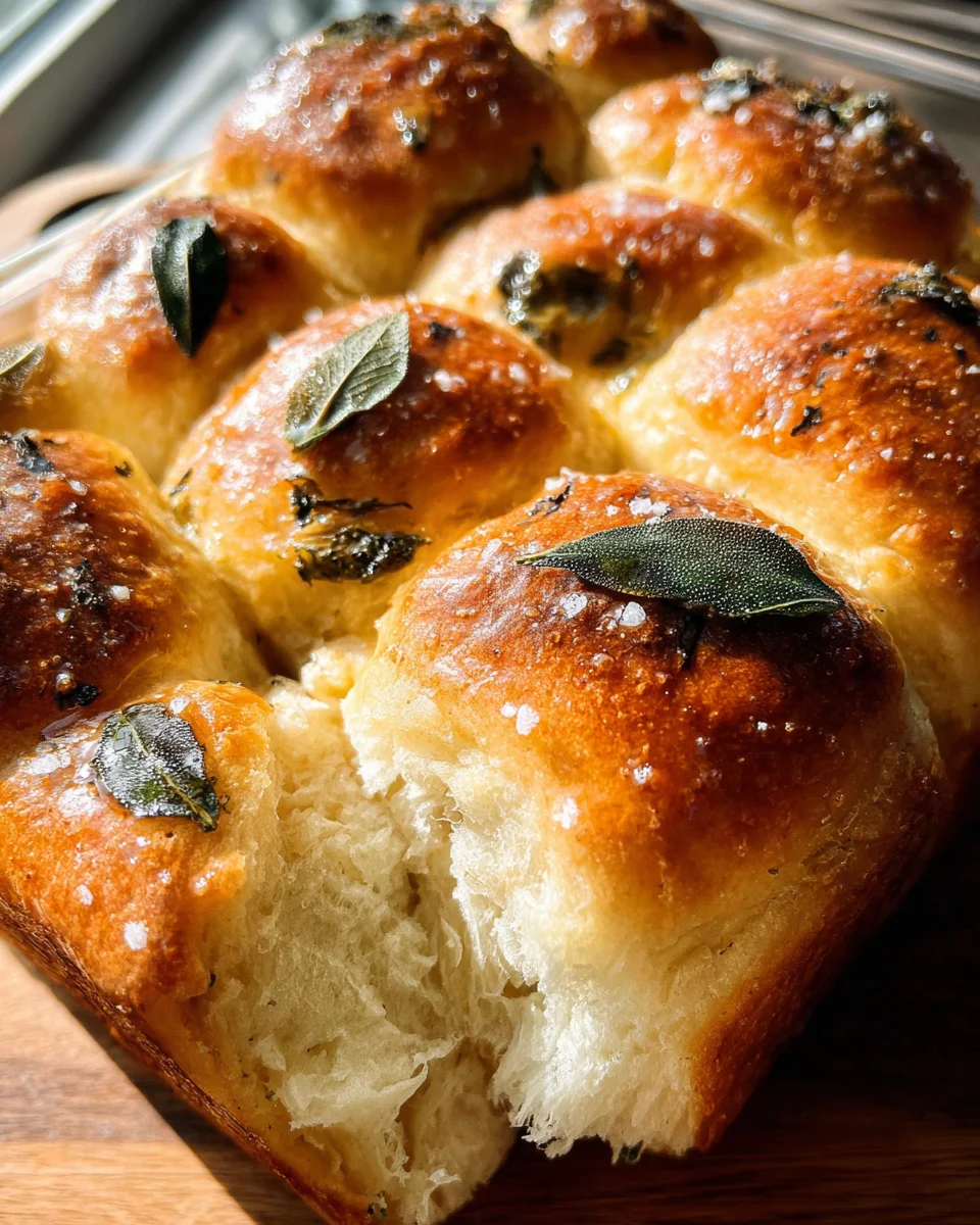 Brown Butter Sage Dinner Rolls