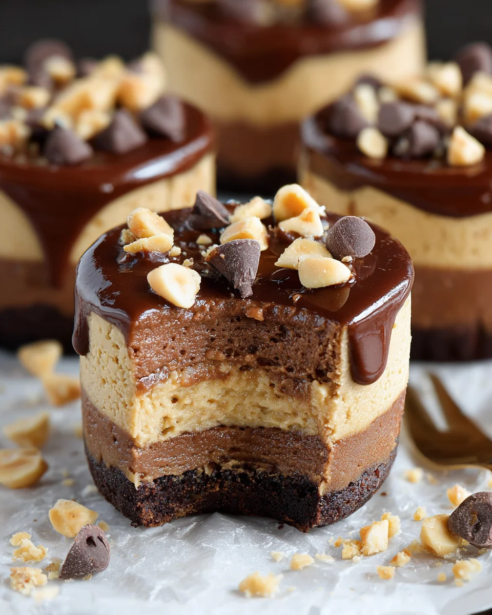 Chocolate Peanut Butter Mini Cheesecakes 23 Chocolate