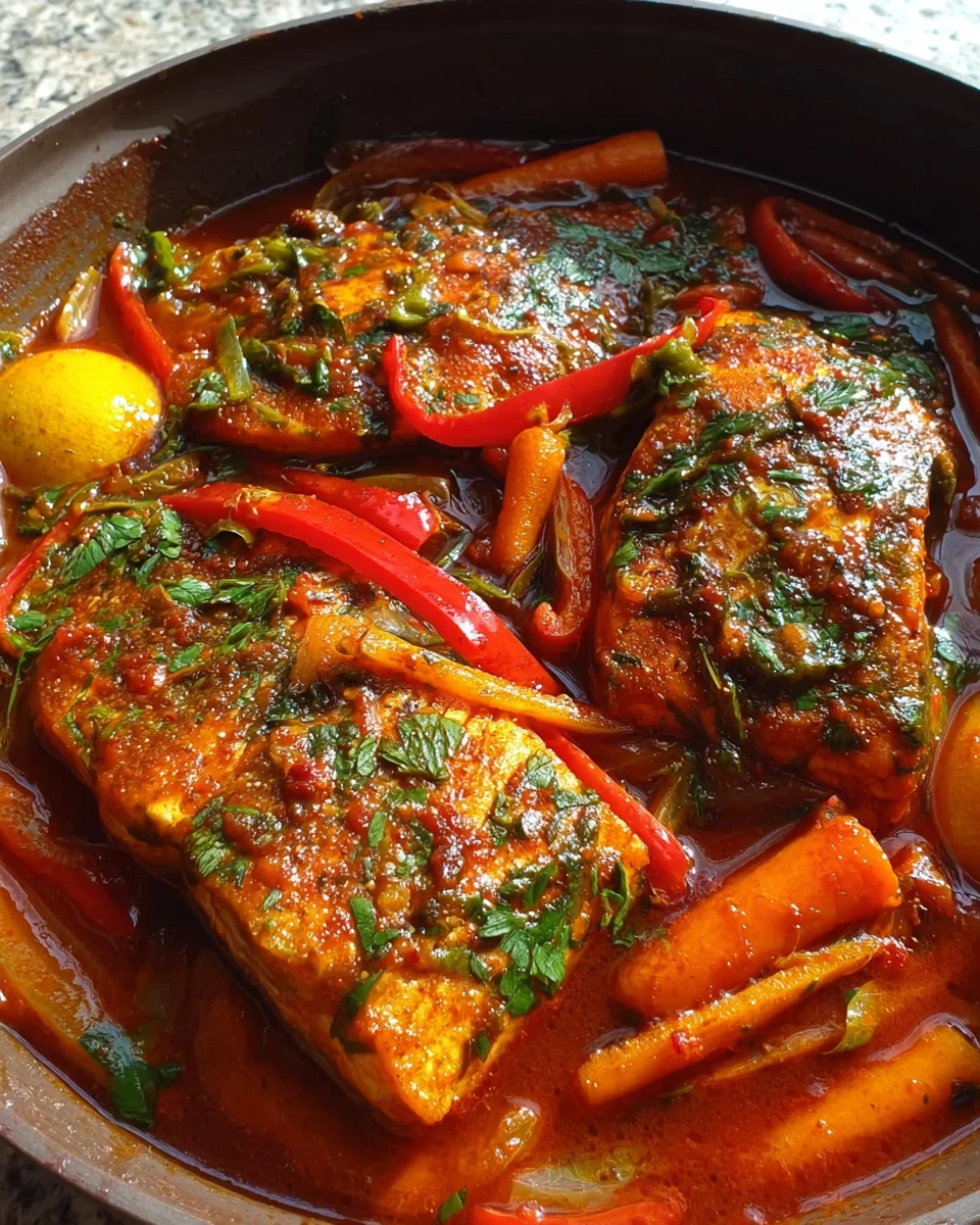 Classic Spicy Moroccan Fish in Rich Sauce
