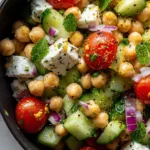 Cottage Cheese and Chickpeas Salad
