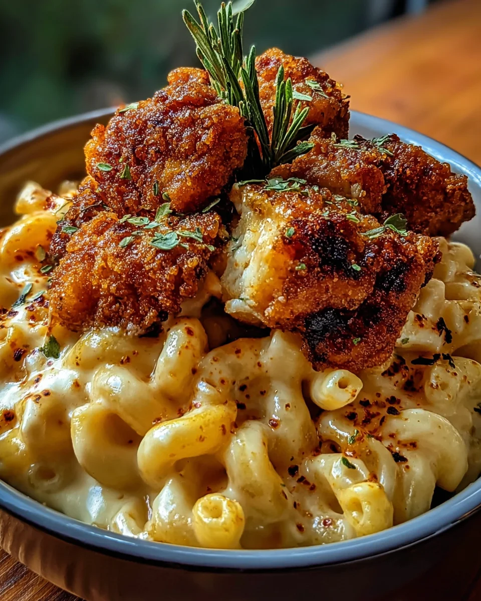 Creamy Honey Pepper Chicken Mac and Cheese Delight
