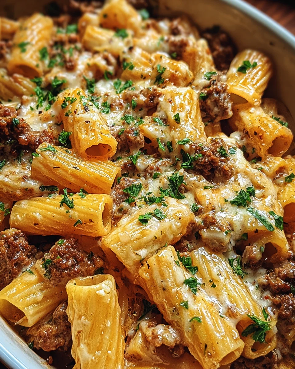 Creamy Parmesan Beef Rigatoni 21 Creamy
