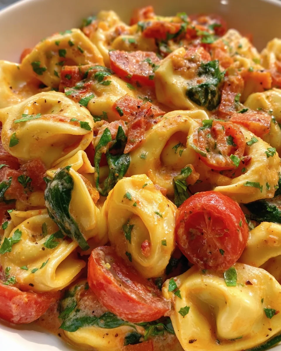 Creamy Tortellini with Tomatoes