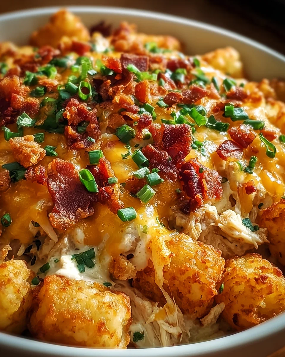 Easy Chicken Bacon Ranch Tater Tot Casserole 20 Easy