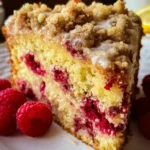 Easy Lemon Raspberry Cake with Crumb Topping