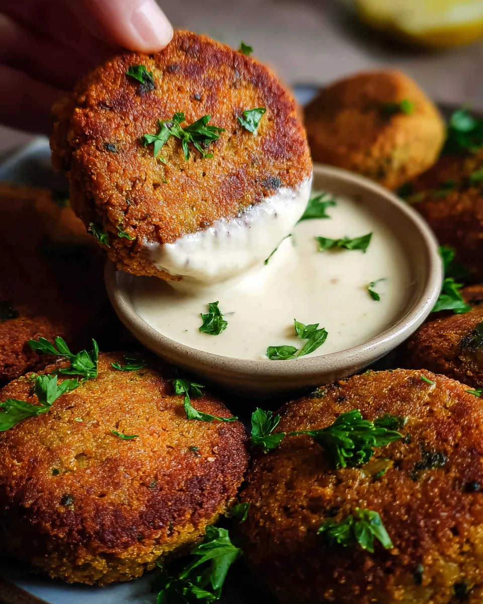 Easy Lentil Patties (with Lemon Tahini Dip) 26 Easy