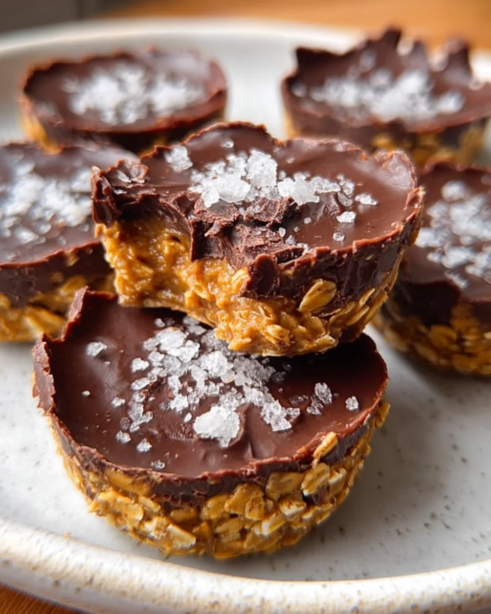 Easy No Bake Peanut Butter Oat Cups