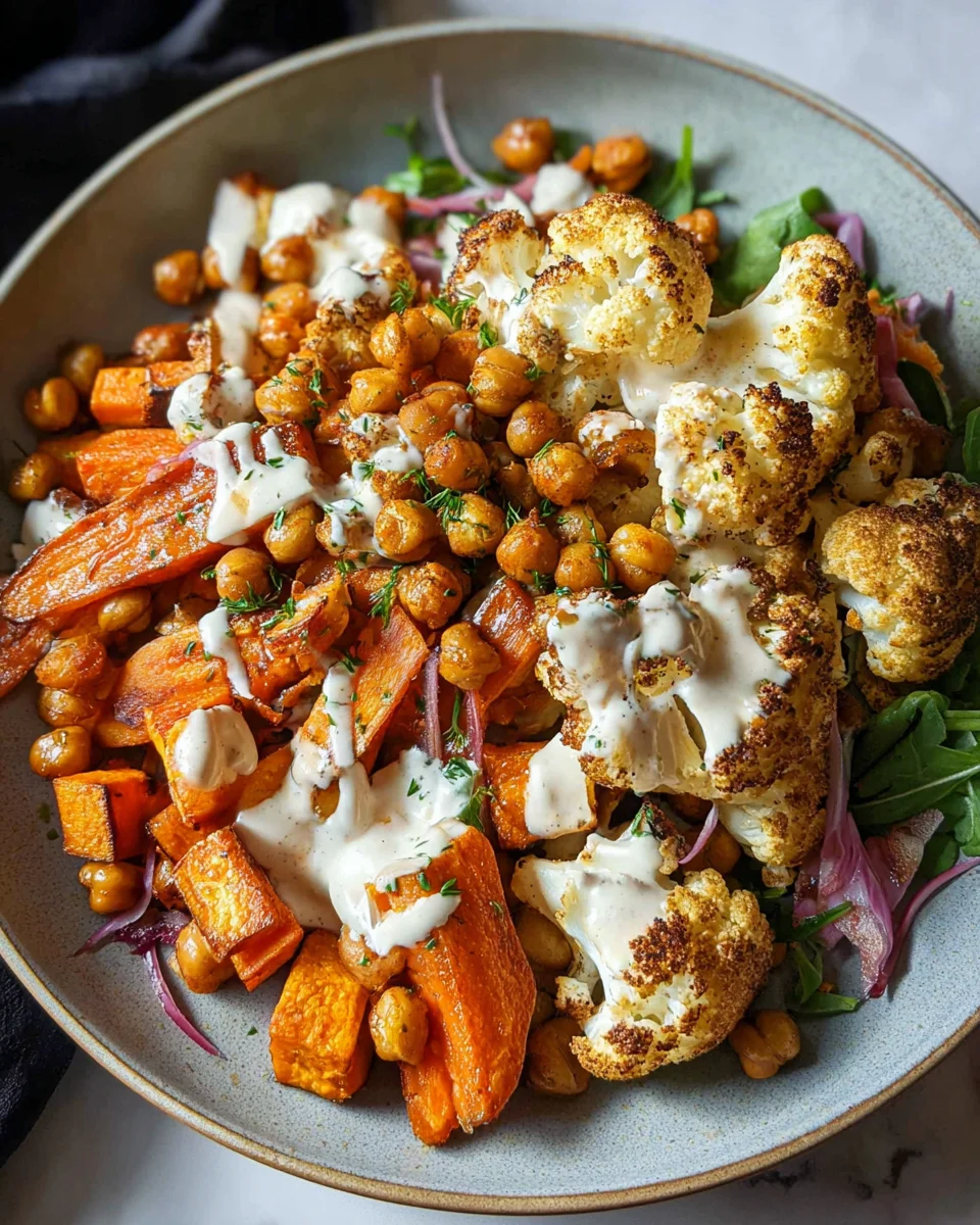 Easy Nourish Bowl Recipe with Tahini Yogurt Dressing
