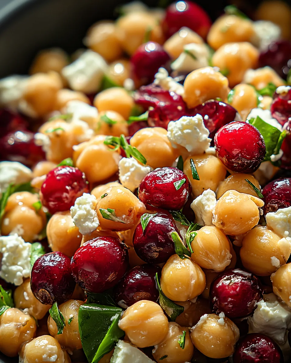 Feta & Cranberry Chickpeas with Lemon Vinaigrette 19 Feta