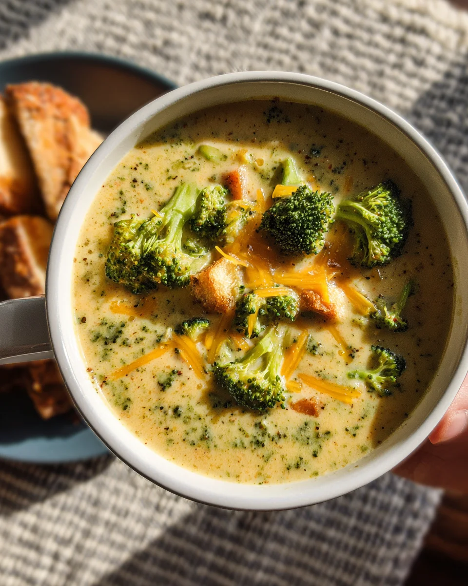 High Protein Broccoli Cheddar Soup 25 High