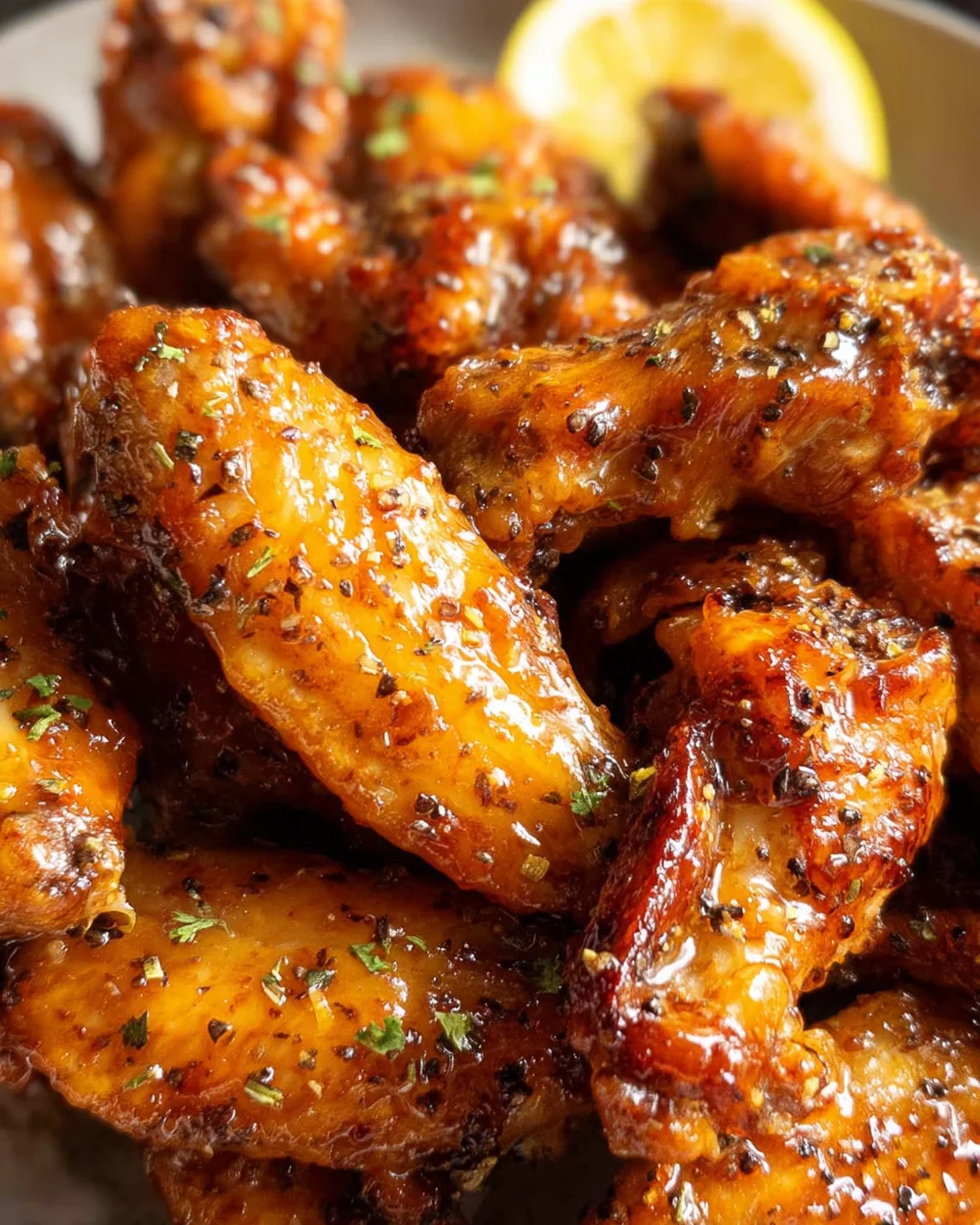 Honey Lemon Pepper Wings 24 Honey