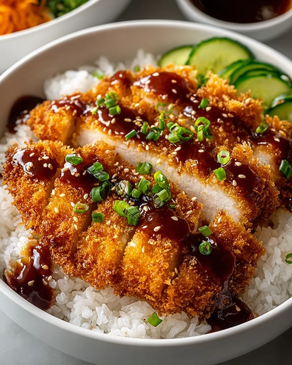 Japanese Katsu Bowls with Tonkatsu Sauce