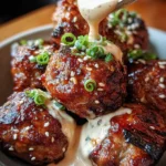 Korean BBQ Meatballs with Spicy Mayo Dip 40 Korean BBQ Meatballs with Spicy Mayo Dip