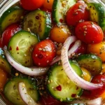 Marinated Cucumbers, Onions, and Tomatoes