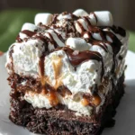 Marshmallow Chocolate Poke Cake