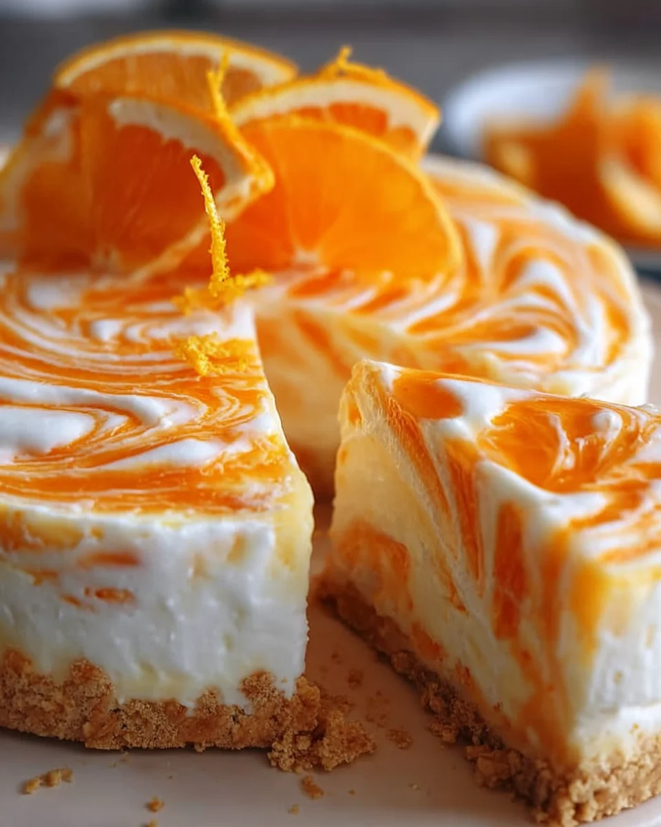 No-Bake Orange Creamsicle Cheesecake