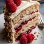 One Bowl Vegan Almond Raspberry Cake with Cream Cheese Frosting