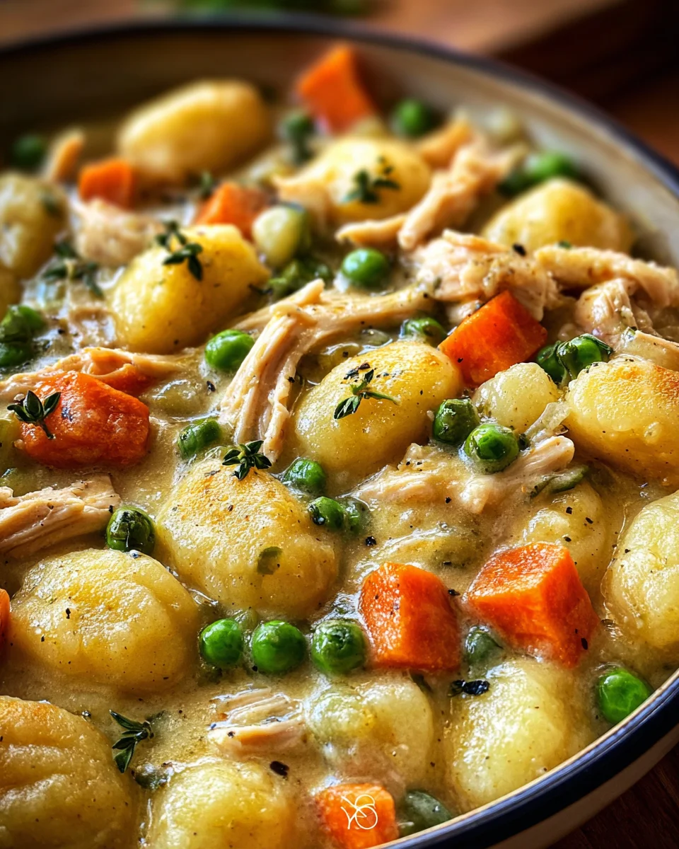 One Pot Gnocchi Chicken Pot Pie