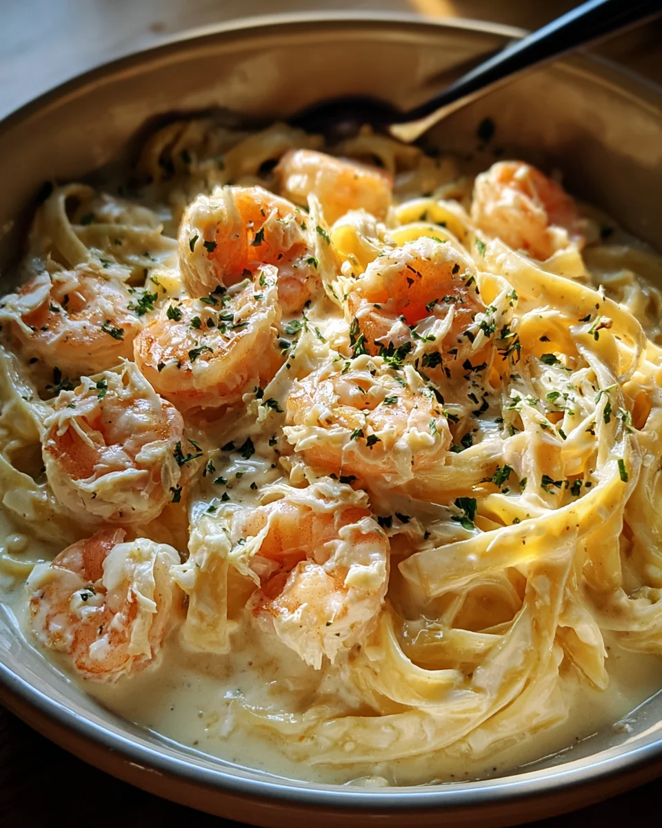 One Pot Shrimp and Crab Alfredo 21 One