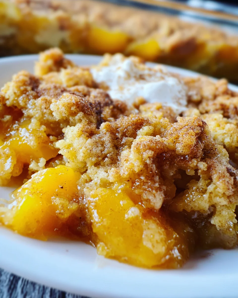 Peach Cobbler with Cake Mix