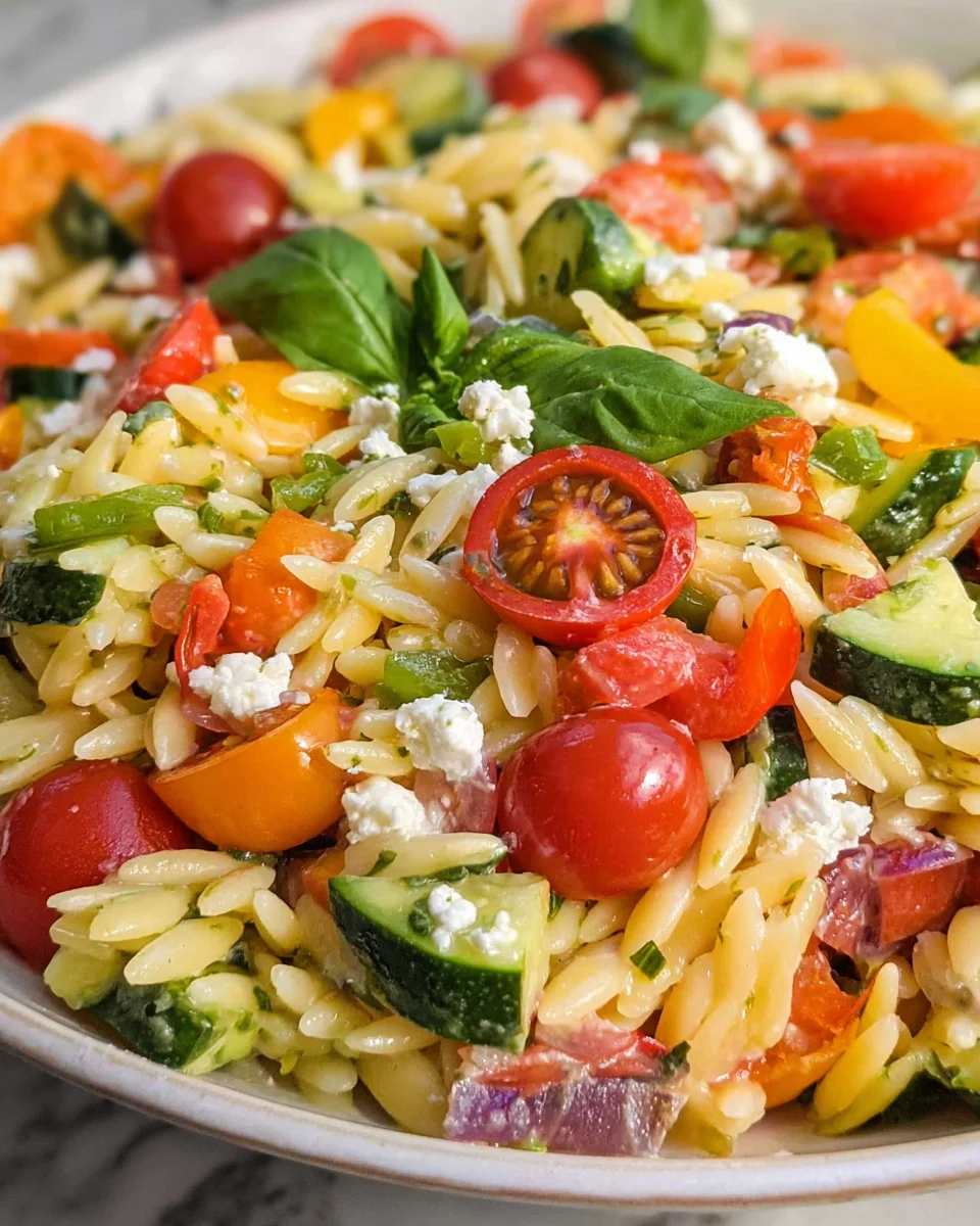 Rainbow Orzo Salad