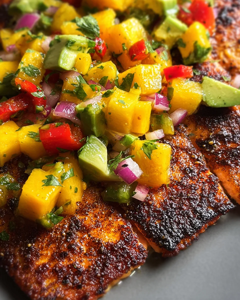 Salmon with Mango Salsa 17 Salmon