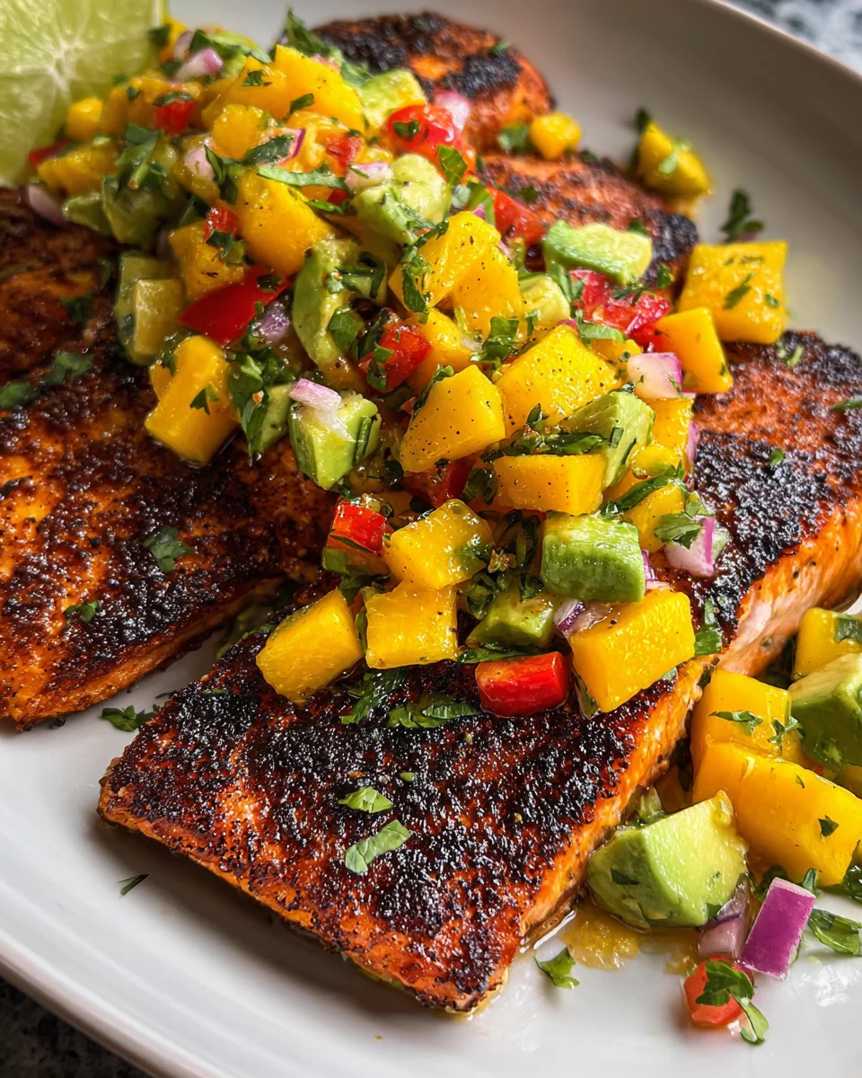 Salmon with Mango Salsa 18 Salmon