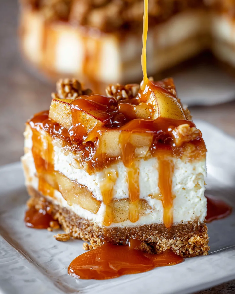 Salted Caramel Apple Pie Cheesecake