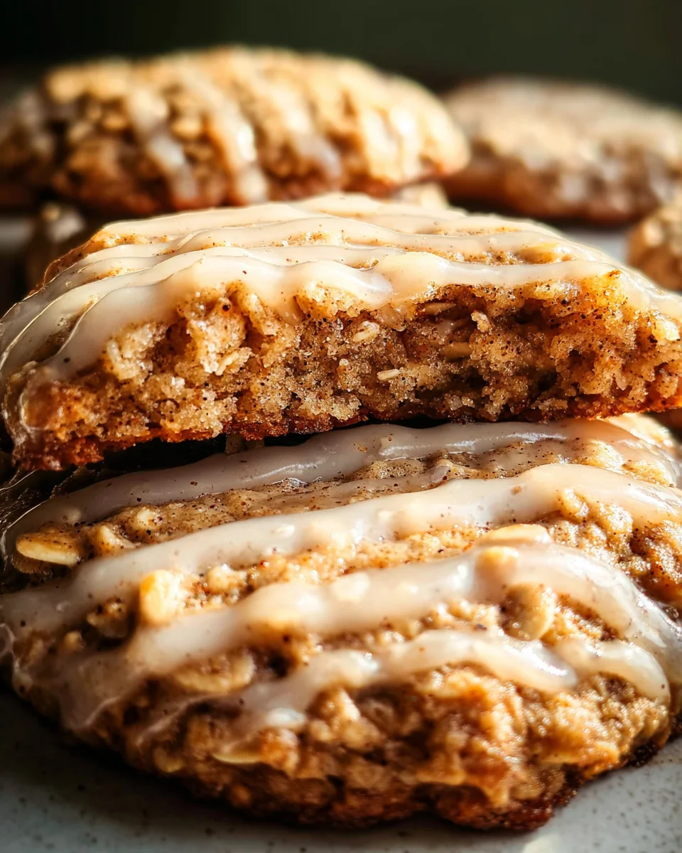Seriously Thick & Chewy Chai Oatmeal Cookies with Maple Glaze 21 Seriously