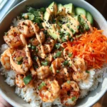 Shrimp Rice Bowls with Spicy Mayo