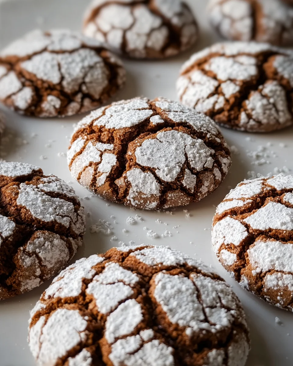 Soft and Spiced Gingerbread Crinkle Cookies