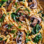 Spinach Mushroom Orzo