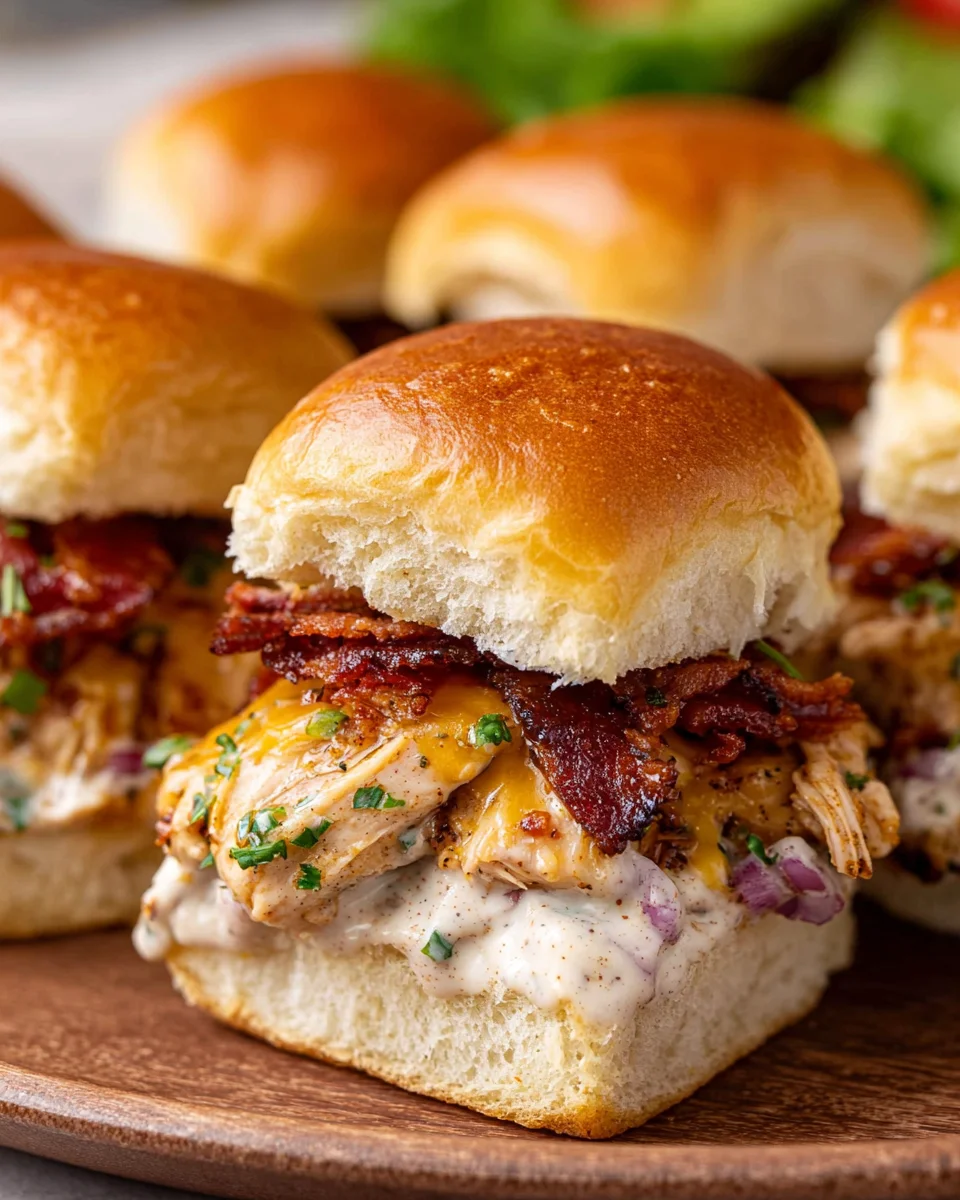 Bacon Ranch BBQ Chicken Sliders 20 Bacon