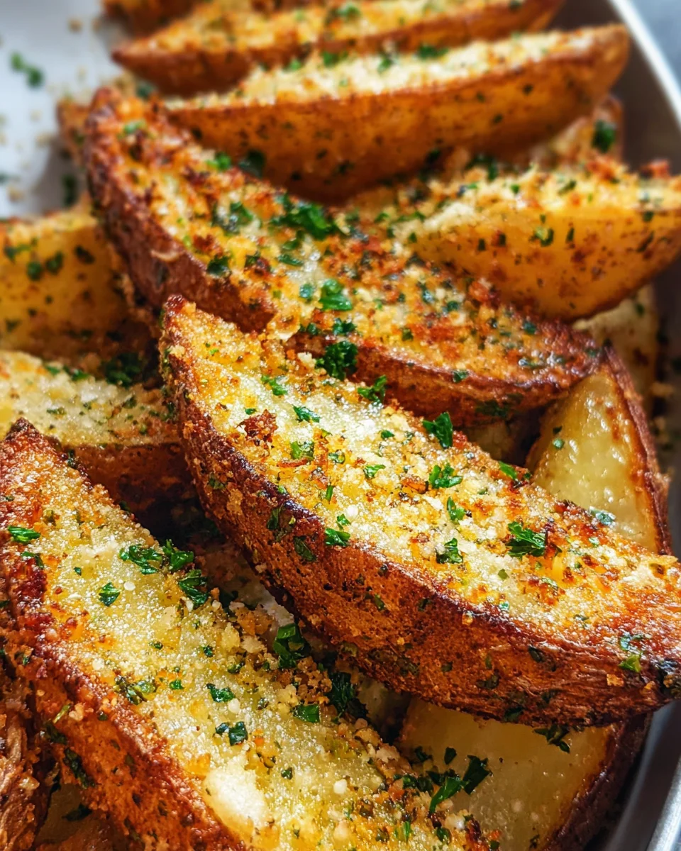 Baked Garlic Parmesan Potato Wedges