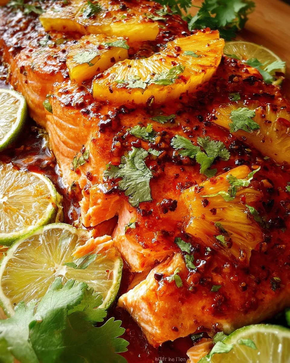 Baked Pineapple Salmon
