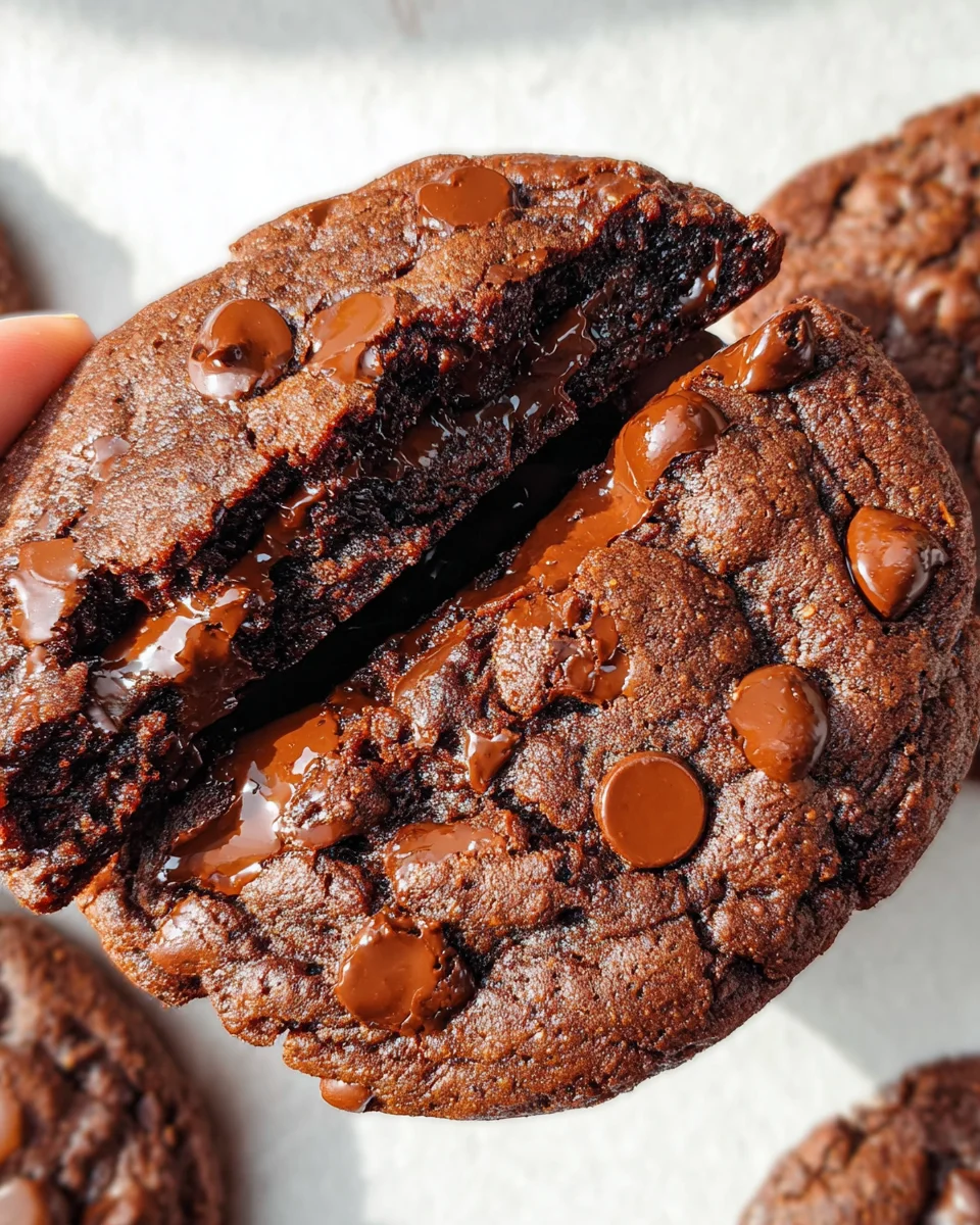 Bakery Style Double Chocolate Chip Cookies