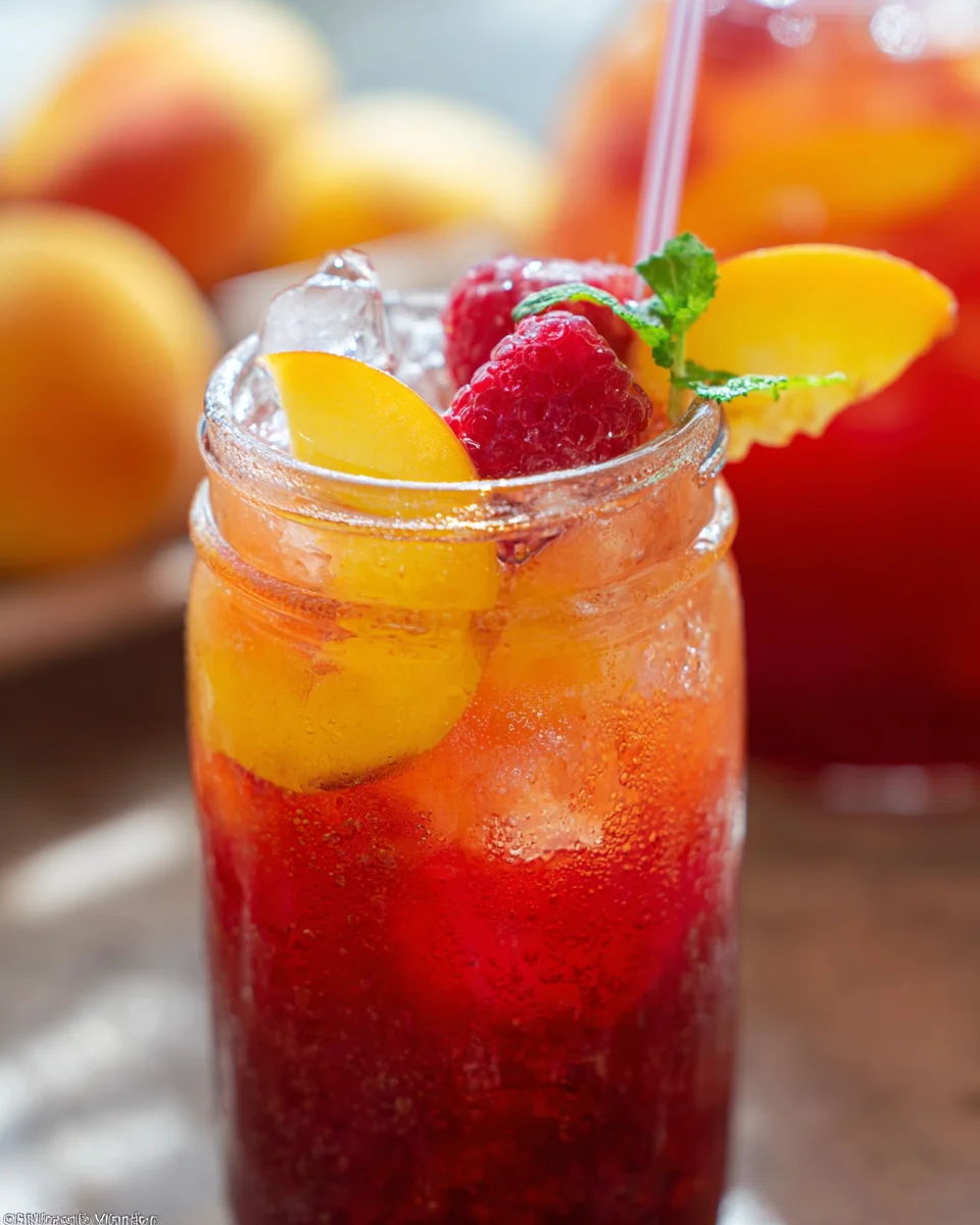 Bellini Peach Raspberry Iced Tea