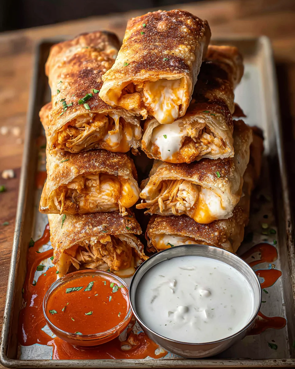 Buffalo Chicken Egg Rolls