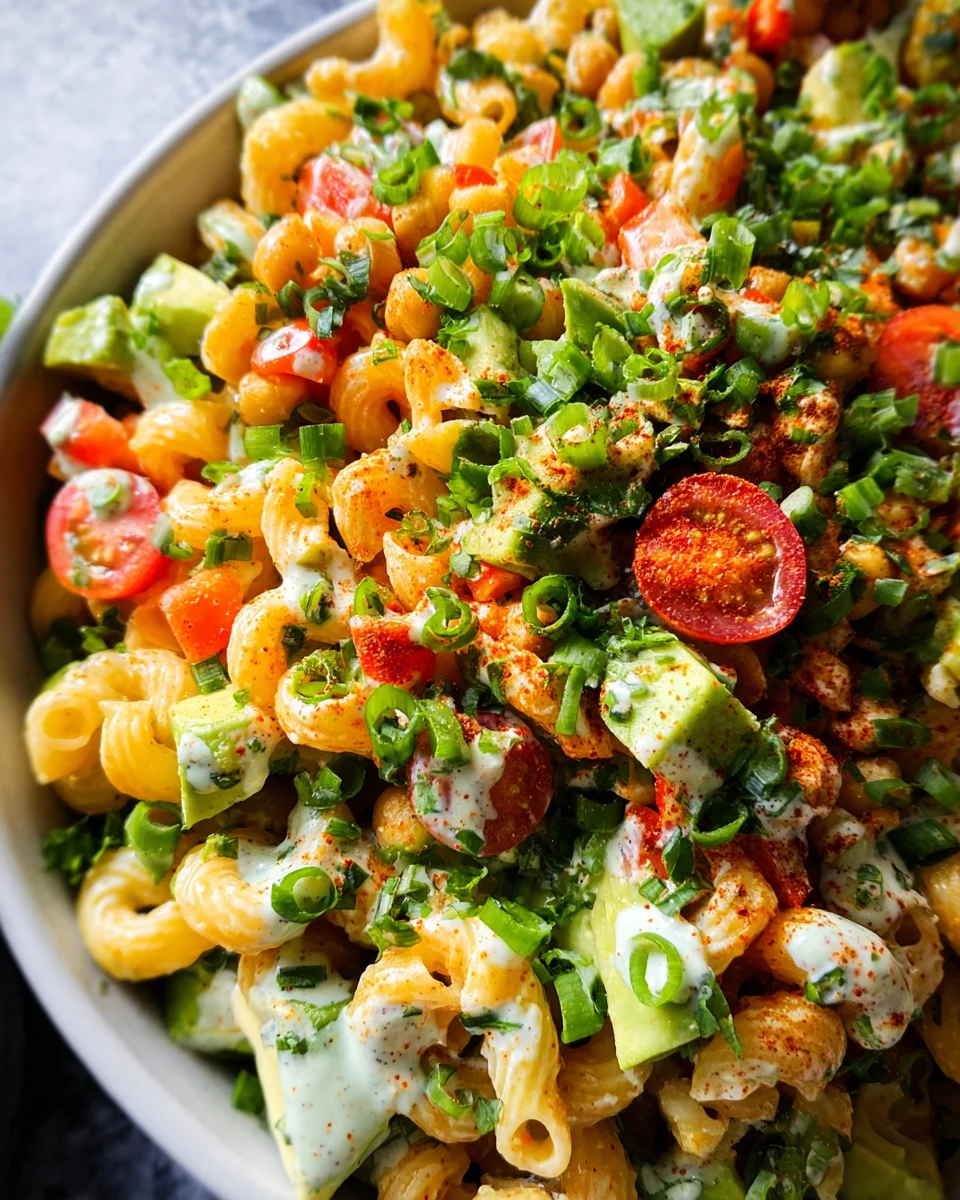 Buffalo Chickpea Pasta Salad
