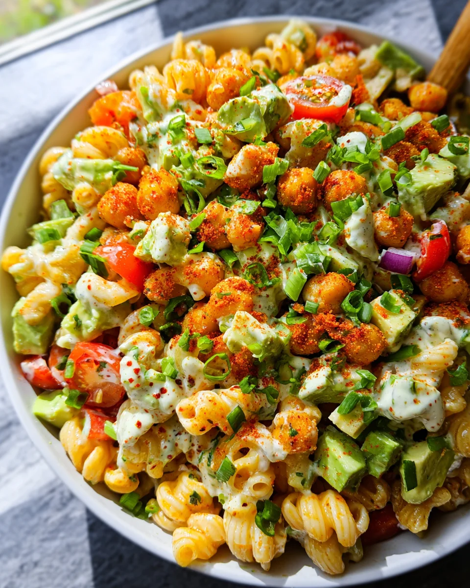 Buffalo Chickpea Pasta Salad 33 Buffalo
