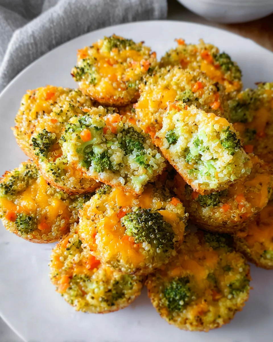 Cheesy Broccoli Quinoa Bites