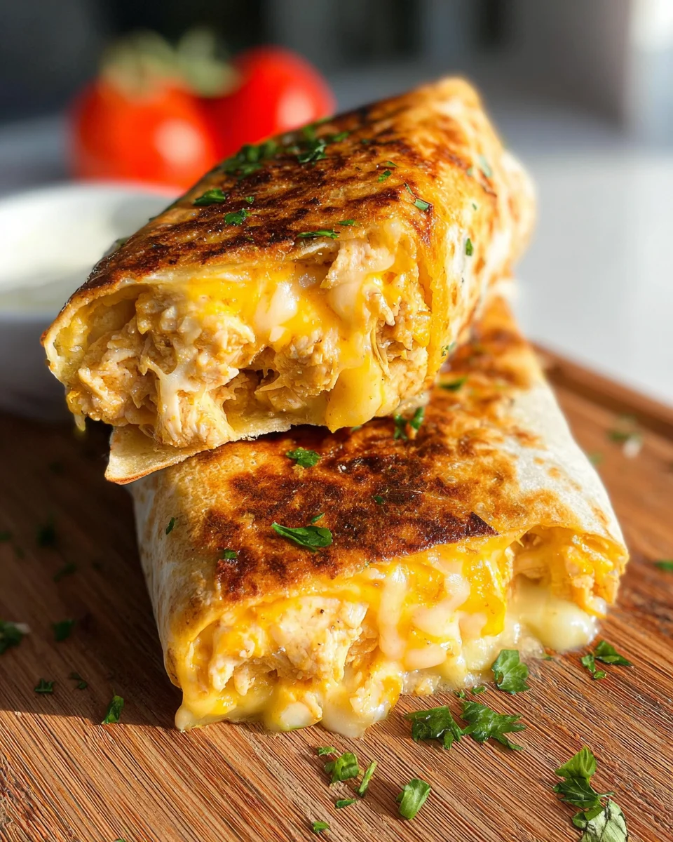 Cheesy Garlic Chicken Wraps 17 Cheesy