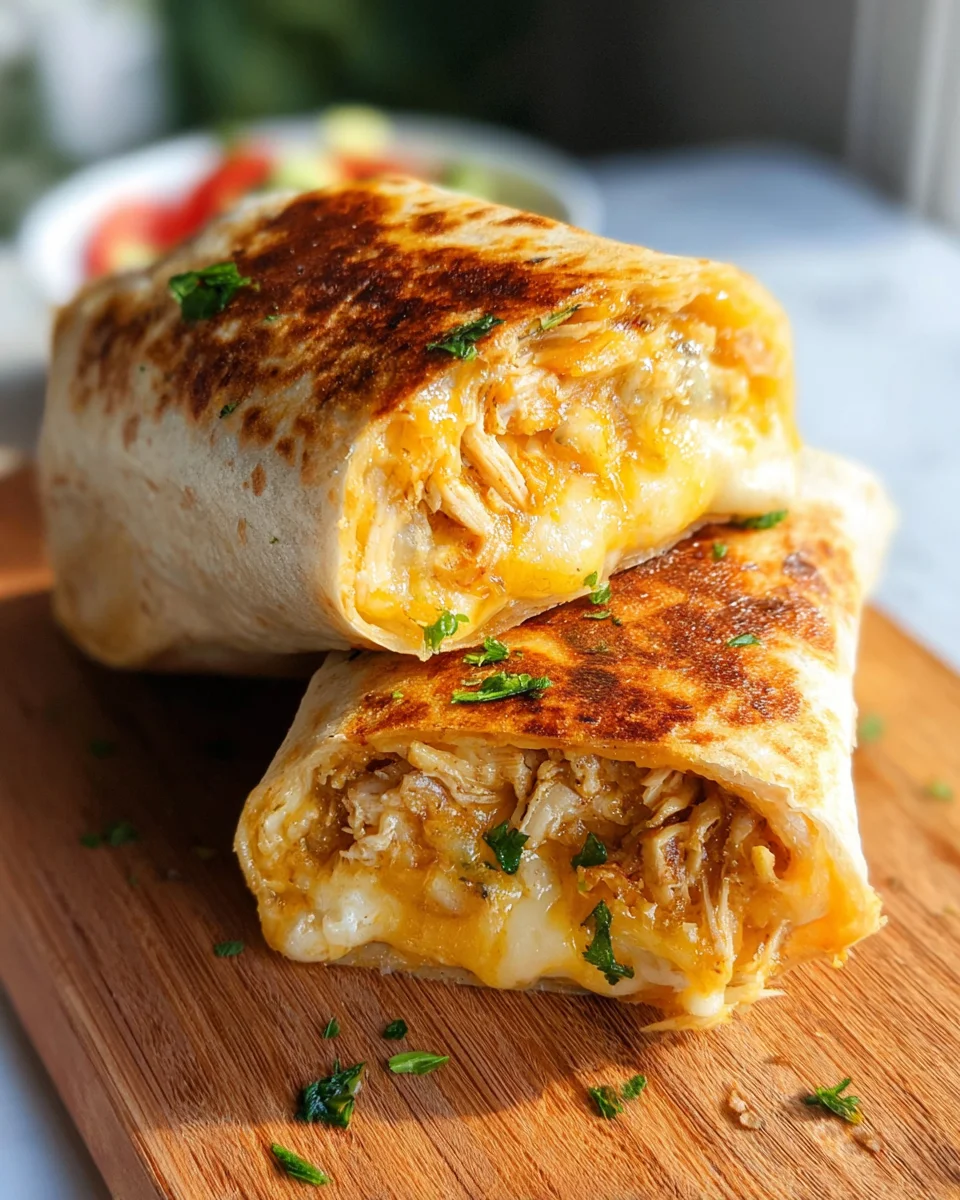 Cheesy Garlic Chicken Wraps 18 Cheesy