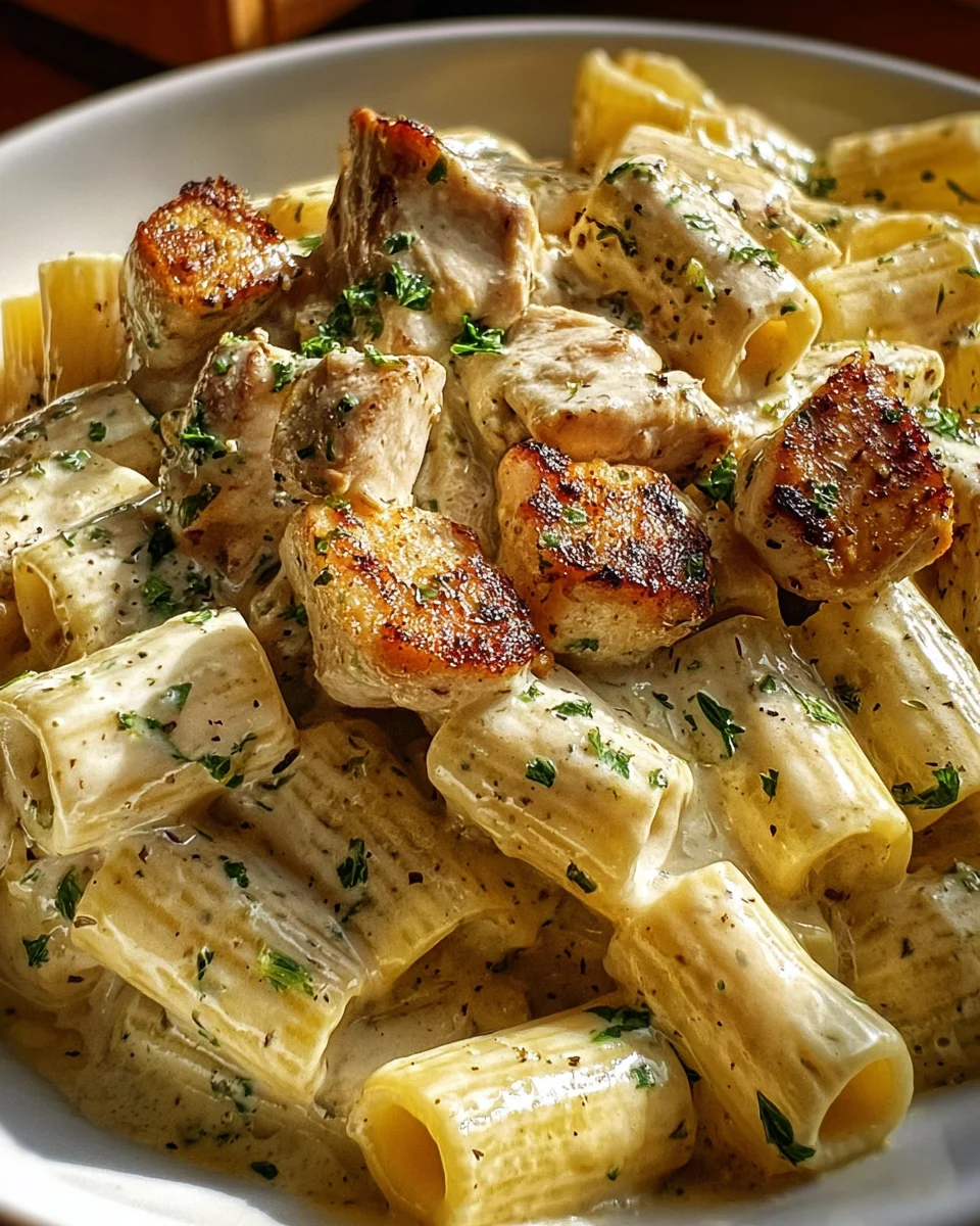 Creamy Garlic Butter Chicken and Rigatoni in Parmesan Sauce 19 Creamy