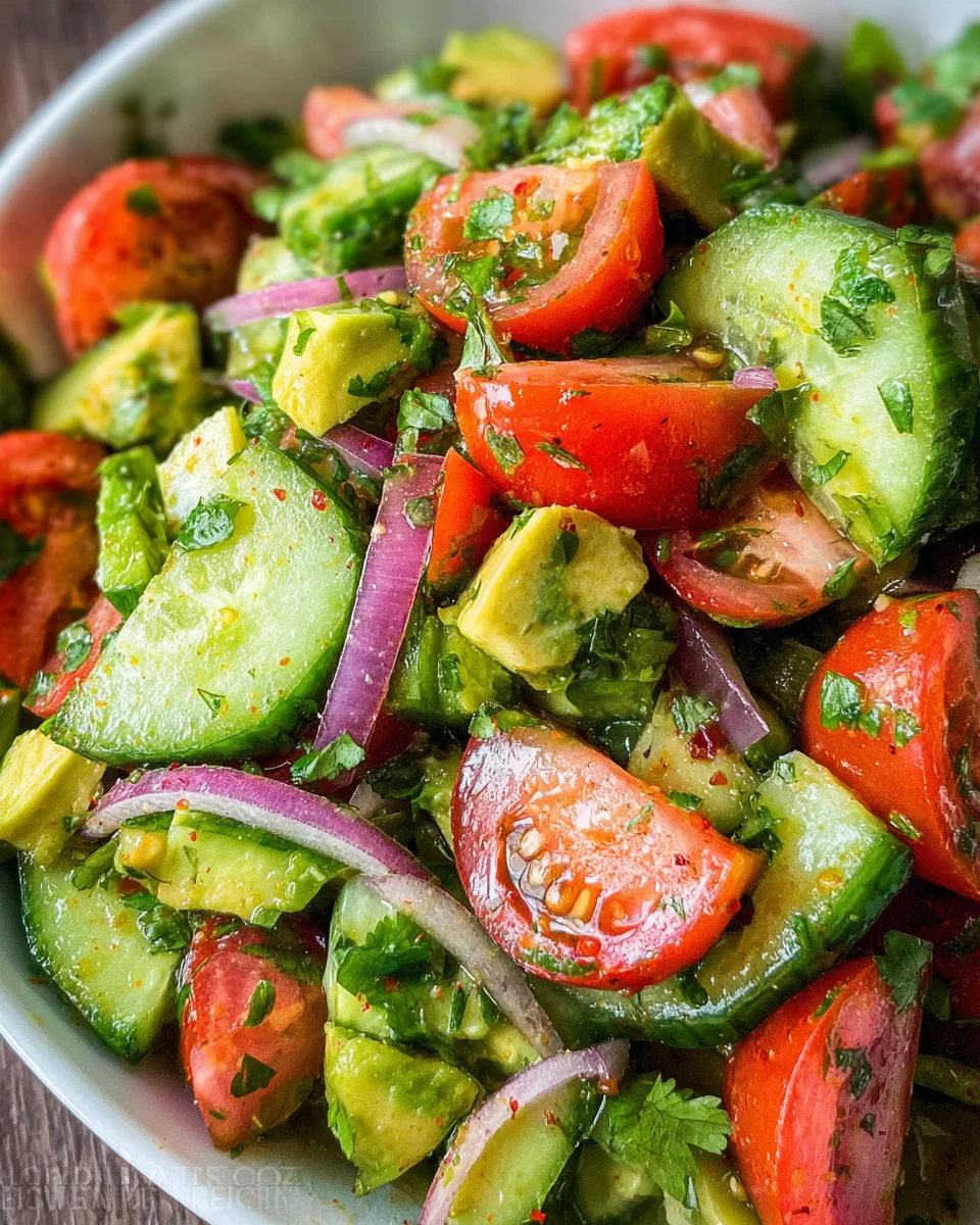 Cucumber Tomato Avocado Salad 19 Cucumber