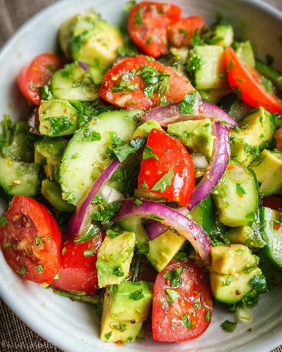Cucumber Tomato Avocado Salad 20 Cucumber