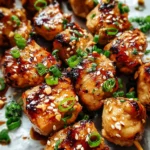 Easy Grilled Asian Chicken Skewers with Honey Garlic Sauce